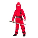 Röd ninja maskeraddräkt barn